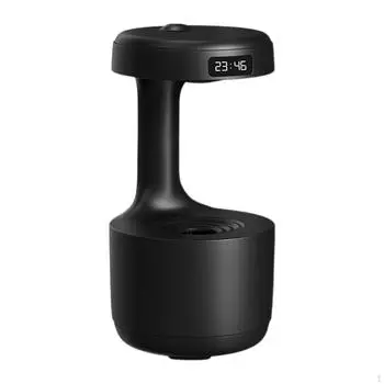 Увлажнитель воздуха с цифровыми часами для офиса чёрный