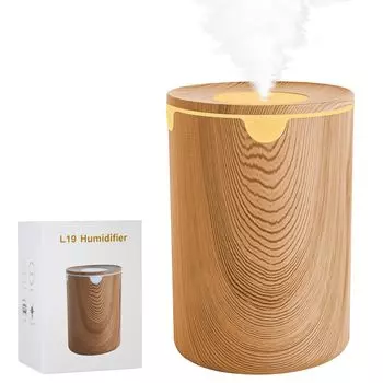 Увлажнитель воздуха Saeda с магнитной застежкой, компактный настольный увлажнитель воздуха, совместимый с ароматизаторами, дезинфекция, настольный увлажнитель воздуха с подсветкой под дерево, светодиодная подсветка, ультразвуковой