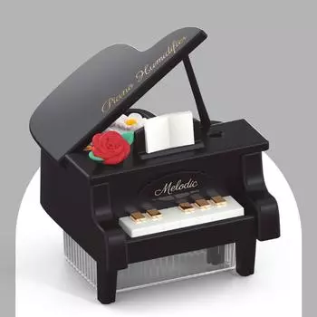 Увлажнитель воздуха в виде цветка пианино, подарок на день рождения девушке, подарок на День святого Валентина, огромный распылитель тумана One Size чёрный