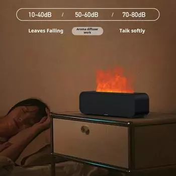 Увлажнитель воздуха Yousheng с функцией ароматерапии, эффектом пламени, функцией таймера, бесшумным пультом дистанционного управления, звукоснимателем, диффузором ароматических эфирных масел белый