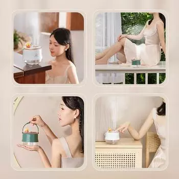 Увлажнители с двойным распылением, 400 мл, теплый белый свет, крутой туманный увлажнитель в форме милого животного розовый