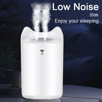 Увлажнители воздуха 3,3 л для спальни, увлажнители воздуха для большой комнаты, гостиной, офиса, настольного компьютера, зарядка через USB белый