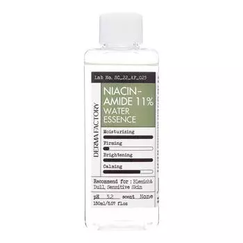 Увлажняющая эссенция-тонер для лица Корея с ниацинамидом Derma Factory NIACIN-AMIDE 11% WATER ESSENCE 150мл