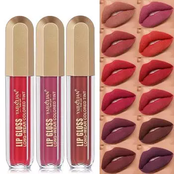 Увлажняющая бархатная помада для губ Long Lasting Mouth Red Lip Glaze Водостойкая антипригарная помада Easy Color Water Shine 18#