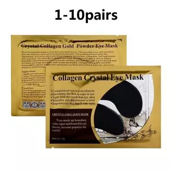 Увлажняющая и отбеливающая кристально-черная коллагеновая маска для глаз с грязью Мертвого моря 3 pairs