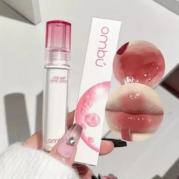 Увлажняющая и стойкая помада-блеск Crystal Shine Mirror Lip Glaze, легко наносится и создает естественный образ 1#