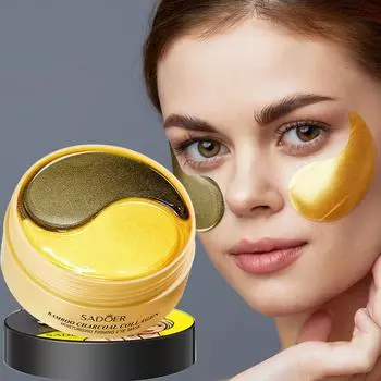 Увлажняющая и укрепляющая маска для глаз с коллагеном и бамбуковым углем, увлажняющая маска для глаз, 30 пар/бутылка