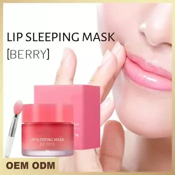 Увлажняющая маска для губ Уход за губами Экстракт ягодной сыворотки Жидкая маска для губ Увлажняющая питательная восстанавливающая пленка для губ для сна Удаление омертвевшей кожи 3g розовый