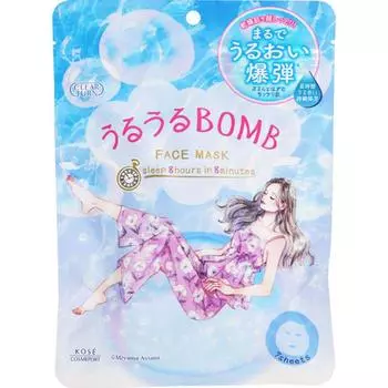 Увлажняющая маска для лица Clear Turn Bomb, 7 листов, 168 мл