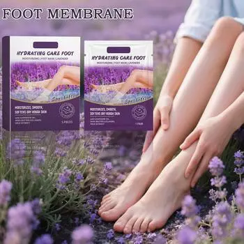 Увлажняющая маска для ног 5 шт., Для сухих и потрескавшихся ног, Мягкие и гладкие ноги, СПА для ухода за ногами, 30 мл, Лаванда, One Size белый