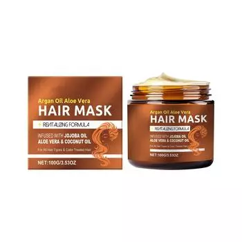 Увлажняющая маска для ухода за волосами Улучшает сухие и раздраженные волосы Питает волосы Натуральная и гладкая маска для ухода за волосами One Size