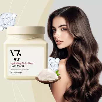Увлажняющая маска для волос Bird s Hair, роскошный протеиновый крем для волос, гидрогелевая маска для волос Bird s Hair, гладкая маска для волос, подходит для сухих и поврежденных волос, 300 г белый