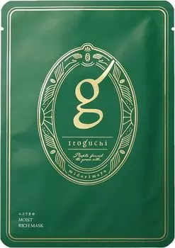 Увлажняющая маска Itoguchi Green Mayu Moist Rich Mask 30 мл. Биоцеллюлозная тканевая маска. Новая технология. Формула с высоким содержанием шелка. Специальный уход для вашего важного дня. Все в одном. (1 кусок)