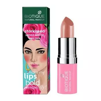 Увлажняющая матовая помада для губ Поцелуй на острове (4,2 г), Starkissed Moist Matte Lipstick Island Kiss, Biotique