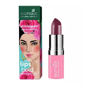 Увлажняющая матовая помада для губ Виноградная лоза (4,2 г), Starkissed Moist Matte Lipstick Grape Vine, Biotique