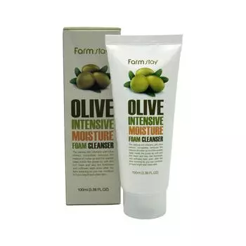 Увлажняющая пенка для умывания с экстрактом оливы FarmStay Olive Intensive Moisture Foam Cleanser 100мл
