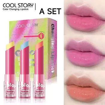 Увлажняющая помада, меняющая цвет в зависимости от температуры, бальзамы для губ, стойкие, не размазывающиеся, водостойкие помады для увлажнения и восстановления A