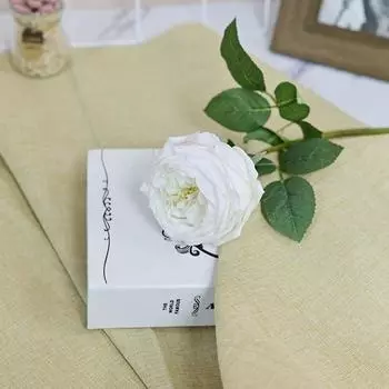 Увлажняющая роза Остин, имитация на ощупь, реквизит для свадебной съемки, украшение для дома, искусственный цветок, роза, имитация цветка 45cm белый