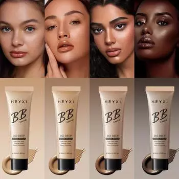 Увлажняющая тональная основа BB Cream — водостойкий и устойчивый к поту увлажняющий консилер с полным покрытием для всех тонов кожи, 1,01 унции дубильная кора