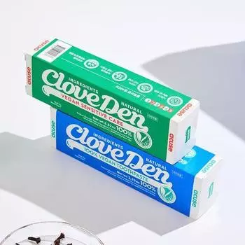 Увлажняющая зубная паста Cloveden Vegan, выберите 2 вида (Оригинал/Чувствительный) Vegan Moisturizing Toothpaste Sensitive