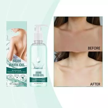 Увлажняющее и разглаживающее масло для ванны Мягко очищает, увлажняет и питает кожу, 100 мл синий