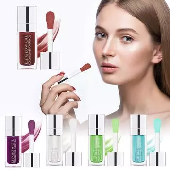 Увлажняющее масло для блеска для губ, увеличивающее объем, тонированное масло для губ, бальзам для губ, прозрачное масло для губ, увлажняющий блеск для губ, нелипкое масло для губ длительного действия, 9 мл One Size фиолетовый