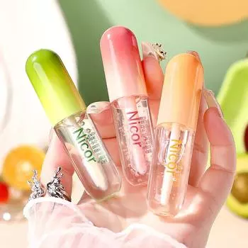 Увлажняющее масло для губ Crystal Jelly с фруктами и витамином E для женщин, питательное масло для губ 01: Strawberry Lip Oil