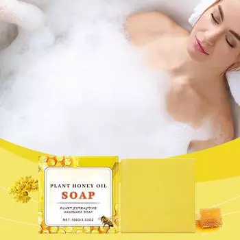 Увлажняющее мыло для ванны с медом, нежное питательное мыло для тела, очищающее и очищающее One Size