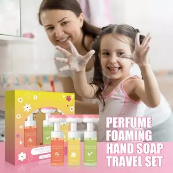 Увлажняющее жидкое мыло-пузырь для рук с ароматом, делает руки мягкими и чистыми, не содержит силикона и парабенов, содержит натуральные ингредиенты 50 мл*3 One Size белый