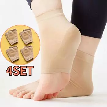 Увлажняющие носки Just Pick Heel Dead Skin, силиконовые подушечки для пяток, 4 комплекта, 2 шт.