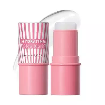 Увлажняющие сияющие румяна-стик для щек, увлажняющие, легкие и удобные, с прохладной текстурой для макияжа лица для женщин, 2 в 1