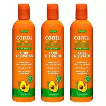 Увлажняющий активатор для вьющихся волос Cantu Avocado, 3 упаковки, 355 мл