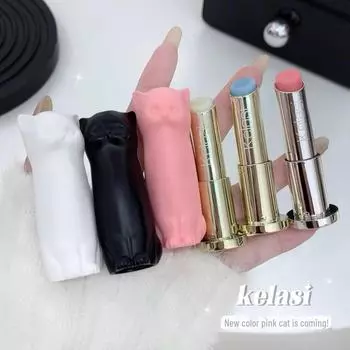 Увлажняющий бальзам для губ Kelas для женщин — питательный, увлажняющий, отшелушивающий, против сухости, разглаживающий морщины на губах, бесцветный для осени/зимы. cat оранжевый