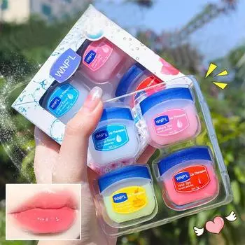 Увлажняющий бальзам для губ Наборы помад Макияж Натуральный увлажняющий крем на растительной основе Бальзам для губ против трещин на губах Уход за кожей 4Pcs