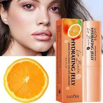 Увлажняющий бальзам для губ с апельсиновым желе Глубоко увлажняет, увлажняет губы Витамин Е и растительный сквалан Улучшает сухие и грубые губы Мягкая текстура 3g