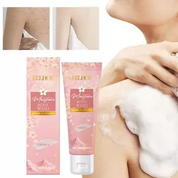 Увлажняющий гель для душа с ароматом сакуры Мягко очищает, увлажняет и питает кожу, свежий аромат Идеально подходит для Рождества 100g