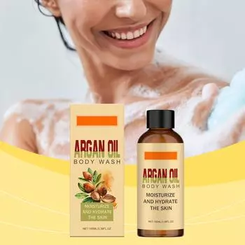 Увлажняющий гель для душа с ореховым маслом, очищающий гель для душа для тела, освежающий и увлажняющий, глубоко очищающий и увлажняющий, красивая кожа.100 мл One Size жёлтый