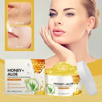 Увлажняющий гель с медом успокаивает и освежает после солнечных ожогов, восполняет запасы воды и жира для увлажнения кожи лица One Size