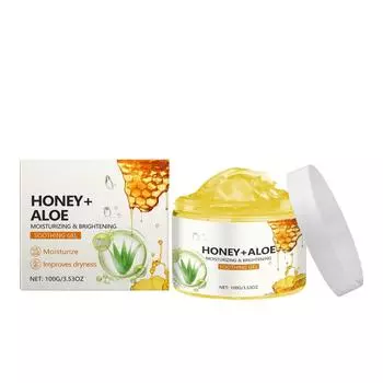 Увлажняющий гель с медом успокаивает и освежает после солнечных ожогов, восполняет запасы воды и жира для увлажнения кожи лица One Size