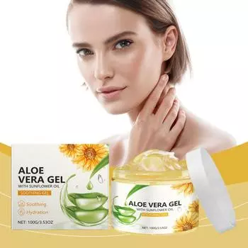 Увлажняющий гель с подсолнечником, увлажняющий, восстанавливающий кожу лица после загара, нежный успокаивающий уход One Size