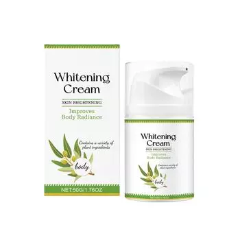 Увлажняющий и осветляющий крем для тела подходит для ежедневного ухода за интимными зонами, подмышками, коленями и локтями. One Size белый