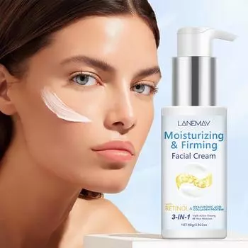 Увлажняющий и укрепляющий крем для лица - улучшает и подтягивает кожу - 48-часовое увлажнение кожи лица, 80 г