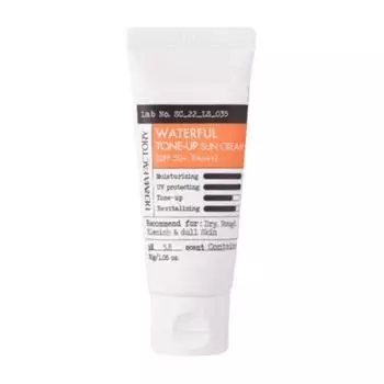 Увлажняющий и выравнивающий тон солнцезащитный крем DERMA FACTORY WATERFUL TONE UP SUN CREAM Spf 50+, Pa+++ 30мл