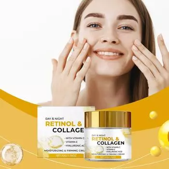 Увлажняющий коллагеновый крем, укрепляющий кожу, увлажняющий, разглаживающий текстуру кожи, выравнивающий тон кожи One Size