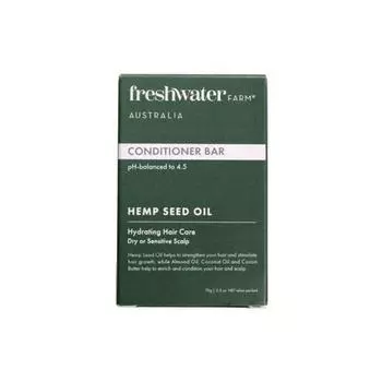 Увлажняющий кондиционер Fresh Water Farm Hemp Seed Oil 70 г / Ароматизированный твердый слабокислотный ополаскиватель для волос, 1 шт.