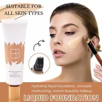 Увлажняющий корректирующий крем с кисточкой Водостойкая основа 30 мл One Size белый