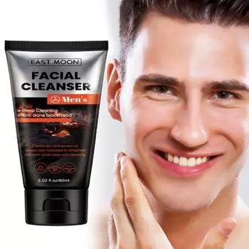 Увлажняющий кожу надежный натуральный 60 мл не раздражающий очищающий минеральный мужской скраб для лица отшелушивающий гель для умывания 60ML