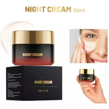 Увлажняющий крем 50 мл Укрепляющий ночной крем для лица и шеи против морщин One Size