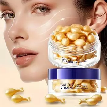 Увлажняющий крем-эссенция с витамином Е вечерней примулы. Капсулы с эссенцией для длительного увлажнения и питания.. Крем для гладкой кожи 30pcs/box