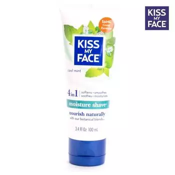 Увлажняющий крем для бритья Kiss My Face 4 в 1, прохладная мята, 100 мл, 1 шт.